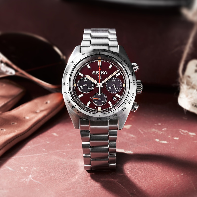 Main Image 8 of Seiko Prospex Speedtimer Factory Red Dial & Stainless Steel Limited Edition Watch