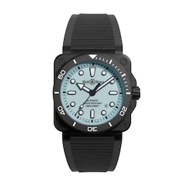 Bell & Ross BR-03 Diver 42mm Full Lum Ceramic Black Rubber Strap Watch