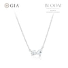 Thumbnail Image 1 of BLOOM Capri 14ct White Gold 0.40ct Lab Grown Diamond Pear & Round Toi Et Moi Necklace