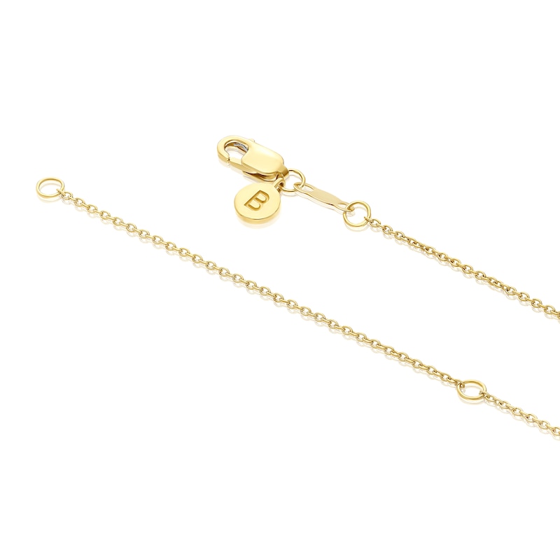 Main Image 3 of BLOOM Seville 14ct Yellow Gold Seamless 0.66ct Lab Grown Diamond Pear & Round Station Necklace