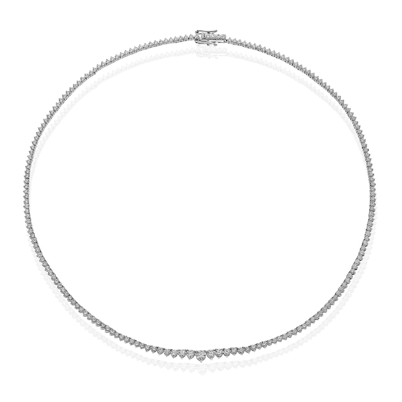 Main Image 2 of BLOOM The Tennis Collection 18ct White Gold 5.75ct Lab Grown Diamond Riviera Necklace