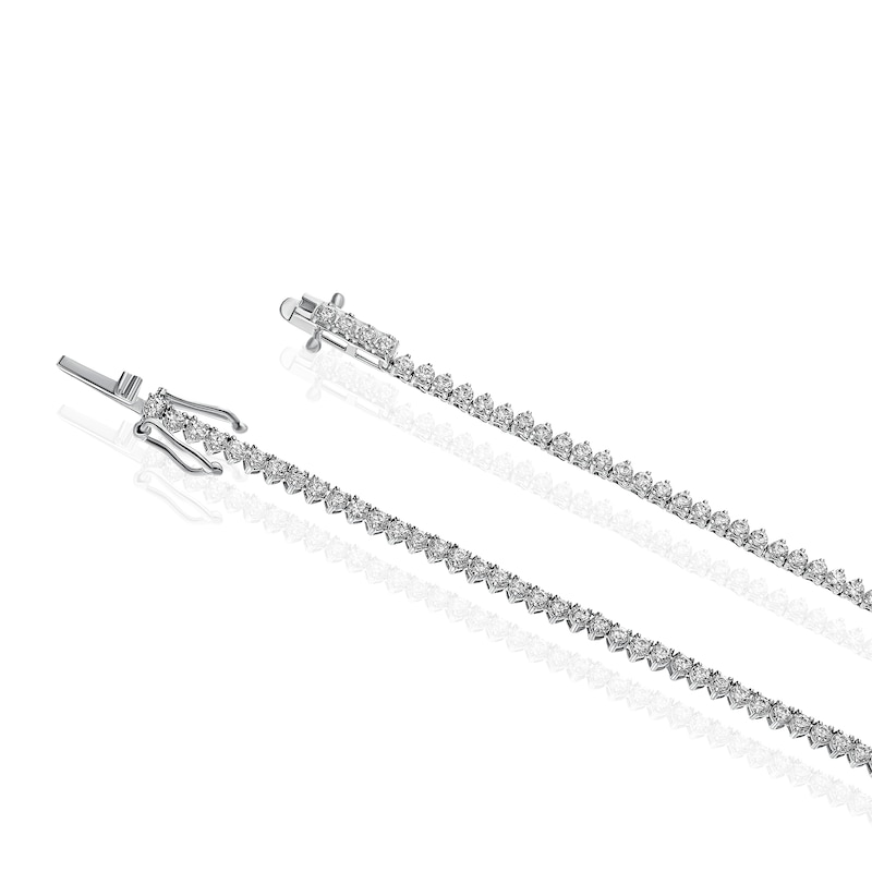 Main Image 3 of BLOOM The Tennis Collection 18ct White Gold 5.75ct Lab Grown Diamond Riviera Necklace