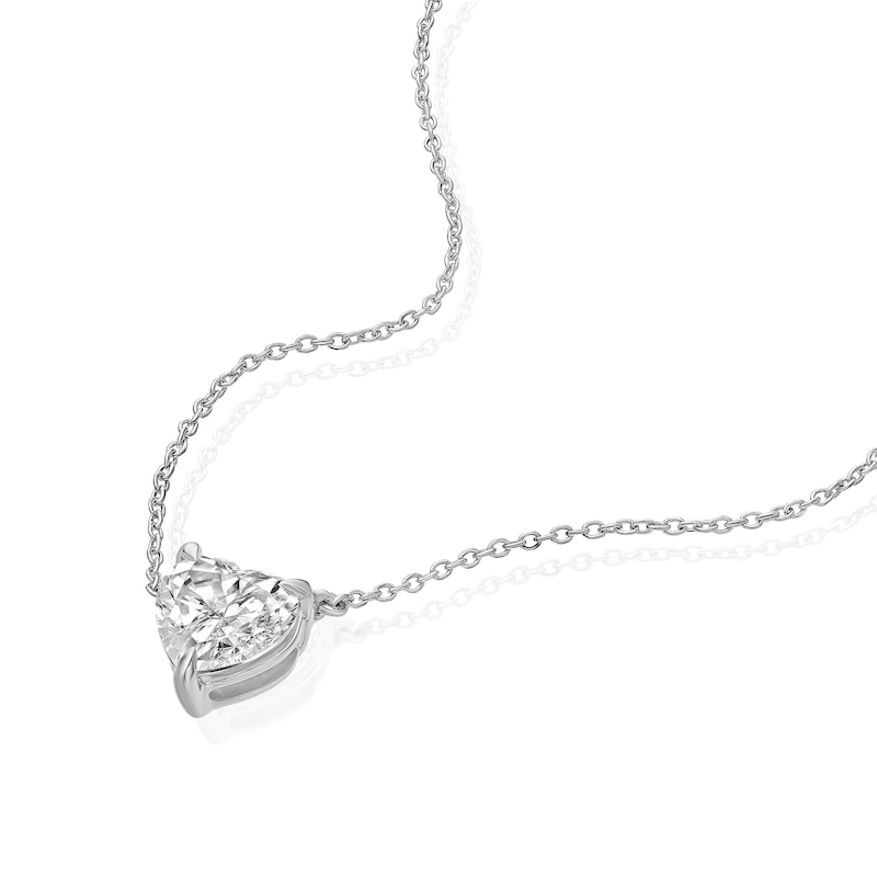 Main Image 2 of BLOOM Florence 14ct White Gold 1ct Lab Grown Diamond Heart Pendant