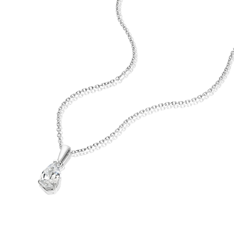 Main Image 2 of BLOOM Capri 14ct White Gold 0.50ct Lab Grown Diamond Pear Pendant