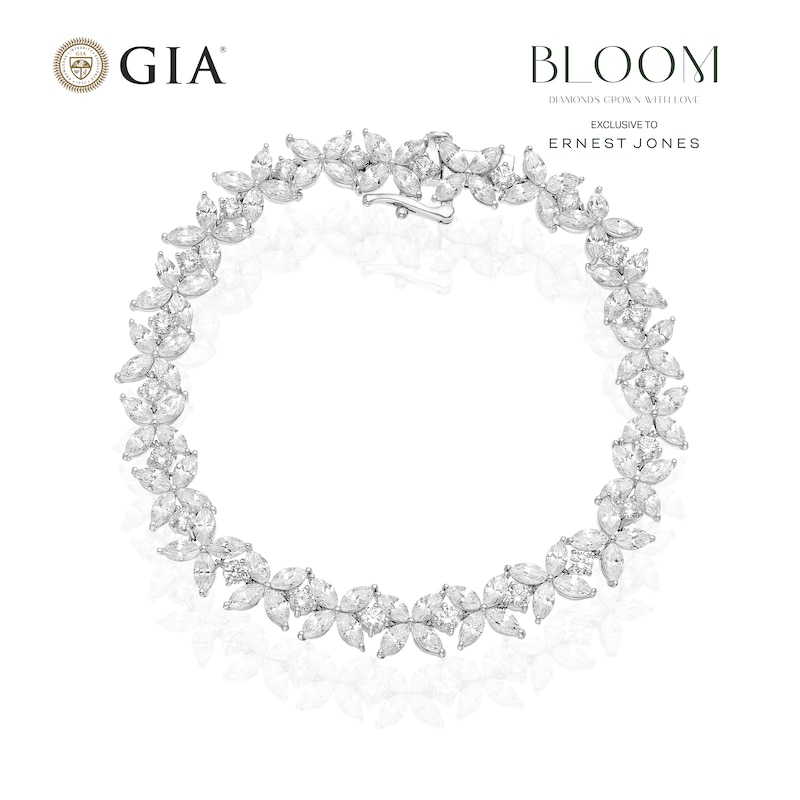 Main Image 1 of BLOOM Paris Platinum 10.50ct Lab Grown Diamond Marquise Bracelet