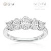 Thumbnail Image 1 of BLOOM The Tennis Collection Platinum 1.50ct Lab Grown Diamond Oval 5 Stone Ring