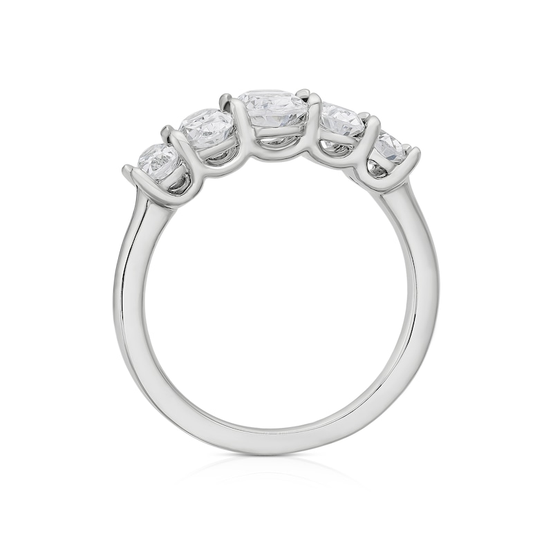 Main Image 3 of BLOOM The Tennis Collection Platinum 1.50ct Lab Grown Diamond Oval 5 Stone Ring