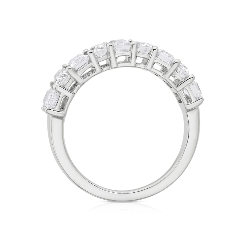 Main Image 3 of BLOOM Vienna Platinum 1.85ct Lab Grown Oval & Emerald Diamond Eternity Ring