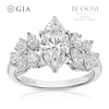 Thumbnail Image 1 of BLOOM Paris Platinum 2.50ct Lab Grown Diamond Marquise Floral Ring