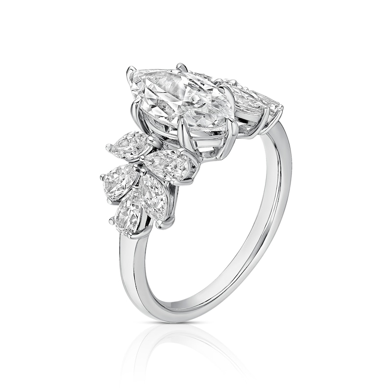 Main Image 2 of BLOOM Paris Platinum 2.50ct Lab Grown Diamond Marquise Floral Ring