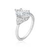 Thumbnail Image 2 of BLOOM Paris Platinum 2.30ct Lab Grown Diamond Marquise & Heart Trilogy Ring