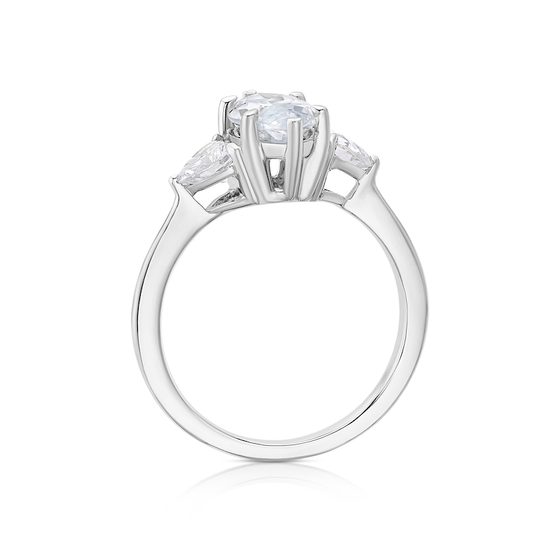 Main Image 3 of BLOOM Paris Platinum 2.30ct Lab Grown Diamond Marquise & Heart Trilogy Ring