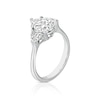 Thumbnail Image 2 of BLOOM Capri Platinum 2ct Lab Grown Diamond Pear & Trillion Trilogy Ring