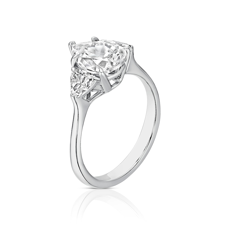 Main Image 2 of BLOOM Capri Platinum 2ct Lab Grown Diamond Pear & Trillion Trilogy Ring