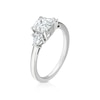 Thumbnail Image 2 of BLOOM Venice Platinum 1.50ct Lab Grown Diamond Radiant Trilogy Ring