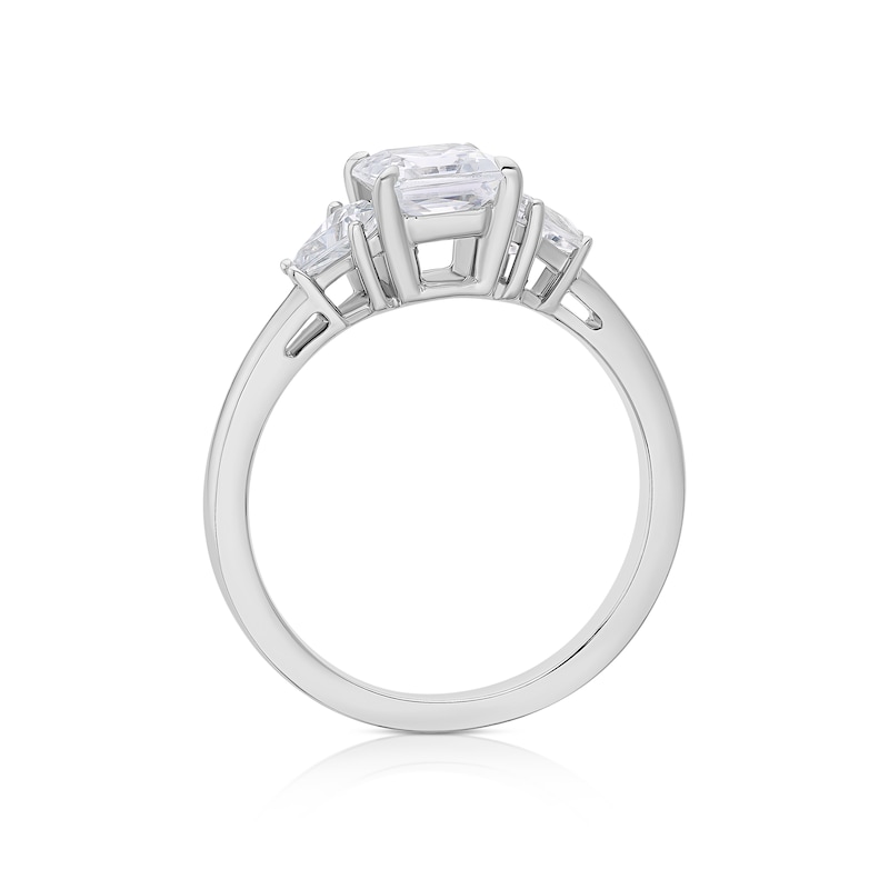 Main Image 3 of BLOOM Venice Platinum 1.50ct Lab Grown Diamond Radiant Trilogy Ring