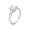 Thumbnail Image 2 of BLOOM Rome Platinum 1.28ct Lab Grown Diamond Emerald & Tapered Baguette Trilogy Ring