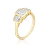 Thumbnail Image 2 of BLOOM Seville 14ct Yellow Gold Seamless 2ct Lab Grown Diamond Emerald Trilogy Ring