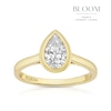 Thumbnail Image 1 of BLOOM Seville 14ct Yellow Gold Seamless 1ct Lab Grown Diamond Pear Ring