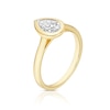 Thumbnail Image 2 of BLOOM Seville 14ct Yellow Gold Seamless 1ct Lab Grown Diamond Pear Ring