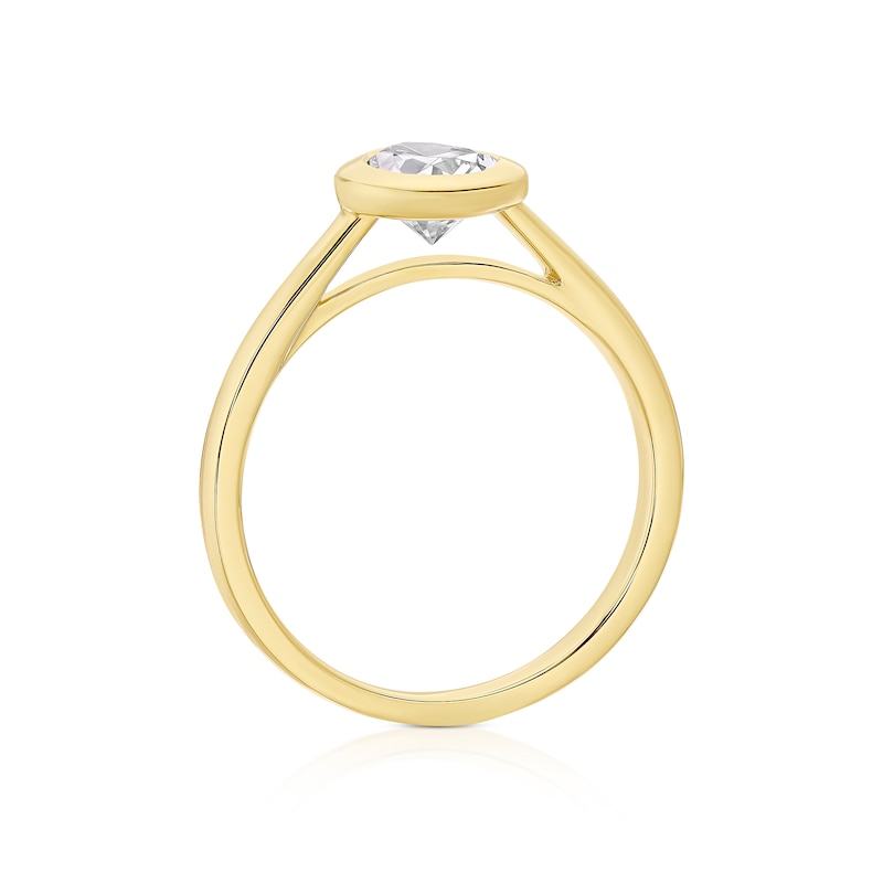 Main Image 3 of BLOOM Seville 14ct Yellow Gold Seamless 1ct Lab Grown Diamond Pear Ring