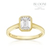 Thumbnail Image 1 of BLOOM Seville 14ct Yellow Gold Seamless 1ct Lab Grown Diamond Emerald Ring