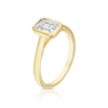 Thumbnail Image 2 of BLOOM Seville 14ct Yellow Gold Seamless 1ct Lab Grown Diamond Emerald Ring