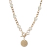 Thumbnail Image 1 of Lauren Ralph Lauren Gold Tone 17&quot; Faux Pearl & Logo Coin Pendant Necklace