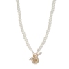 Thumbnail Image 1 of Lauren Ralph Lauren Gold Tone 17&quot; Faux Pearl Logo Padlock Necklace