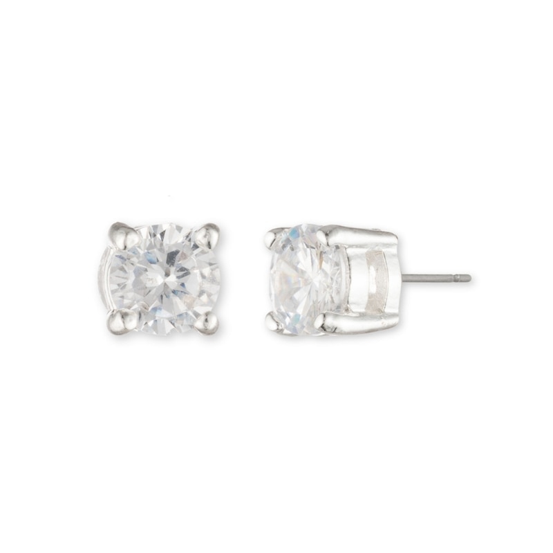 Main Image 1 of Lauren Ralph Lauren Silver Tone 5mm Stone Set Stud Earrings