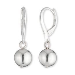 Lauren Ralph Lauren Silver Tone Ball Drop Earrings