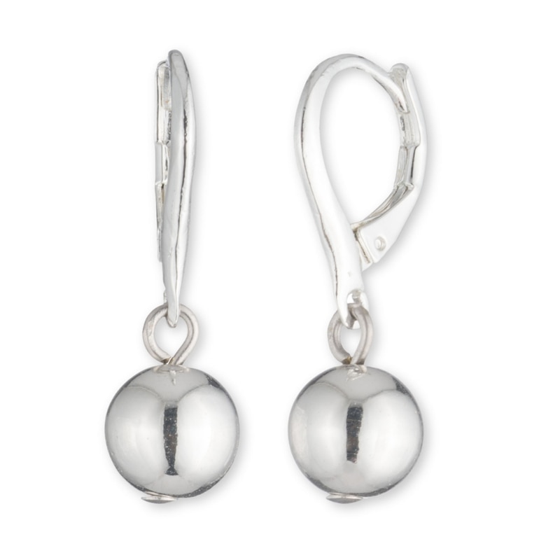 Main Image 1 of Lauren Ralph Lauren Silver Tone Ball Drop Earrings