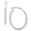 Thumbnail Image 1 of Lauren Ralph Lauren Medium Thin Silver Tone 25mm Hoop Earrings