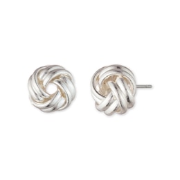 Lauren Ralph Lauren Silver Tone Knot Stud Earrings