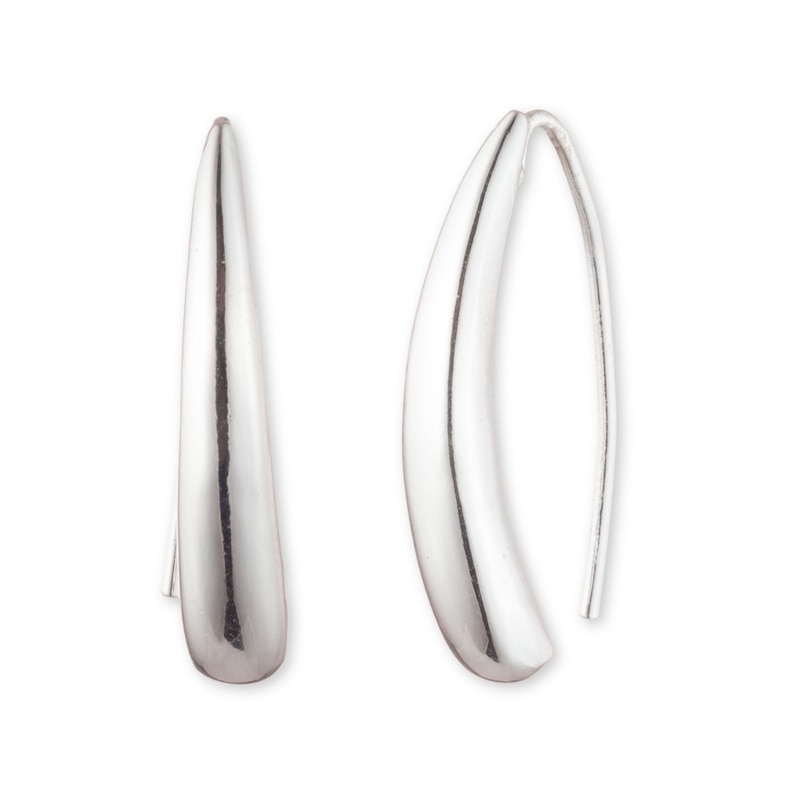 Main Image 1 of Lauren Ralph Lauren Silver Tone Threader Earrings