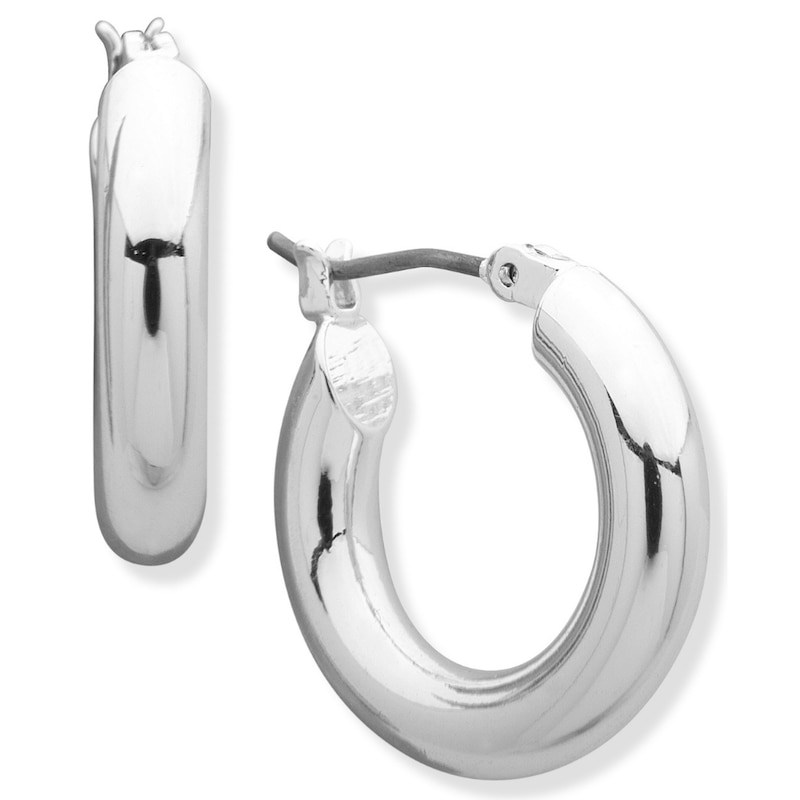 Main Image 1 of Lauren Ralph Lauren Silver Tone Small Hoop Earrings