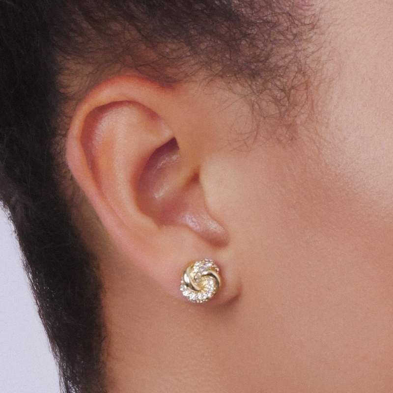 Main Image 2 of Lauren Ralph Lauren Gold Tone Knot Stud Earrings