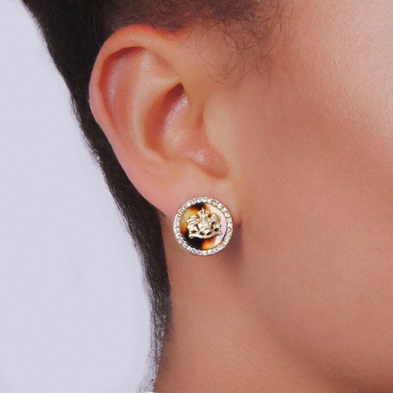 Main Image 2 of Lauren Ralph Lauren Gold Tone Tortoise Crest Stud Earrings