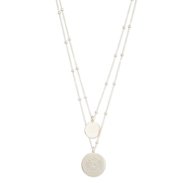 Lauren Ralph Lauren Gold Tone Double Layer Crest Necklace