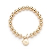 Thumbnail Image 1 of Lauren Ralph Lauren Signature Gold Tone 7.75&quot; Beaded Logo Padlock Bracelet