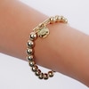 Thumbnail Image 2 of Lauren Ralph Lauren Signature Gold Tone 7.75&quot; Beaded Logo Padlock Bracelet