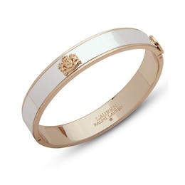 Lauren Ralph Lauren Two Tone 7.8&quot; Crest Bangle