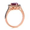 Thumbnail Image 2 of Le Vian 14ct Rose Gold 0.60ct Diamond & Rhodolite Heart Shaped Ring