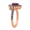 Thumbnail Image 3 of Le Vian 14ct Rose Gold 0.60ct Diamond & Rhodolite Heart Shaped Ring