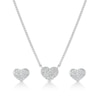 Thumbnail Image 1 of Sterling Silver 0.15ct Diamond Stud Earrings & Necklace Jewellery Set