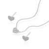 Thumbnail Image 2 of Sterling Silver 0.15ct Diamond Stud Earrings & Necklace Jewellery Set