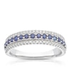 Thumbnail Image 1 of Platinum 0.20ct Diamond & Blue Sapphire Eternity Ring