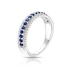 Thumbnail Image 2 of Platinum 0.20ct Diamond & Blue Sapphire Eternity Ring