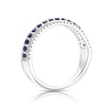 Thumbnail Image 3 of Platinum 0.20ct Diamond & Blue Sapphire Eternity Ring