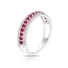 Thumbnail Image 2 of Platinum 0.20ct Diamond & Ruby Eternity Ring